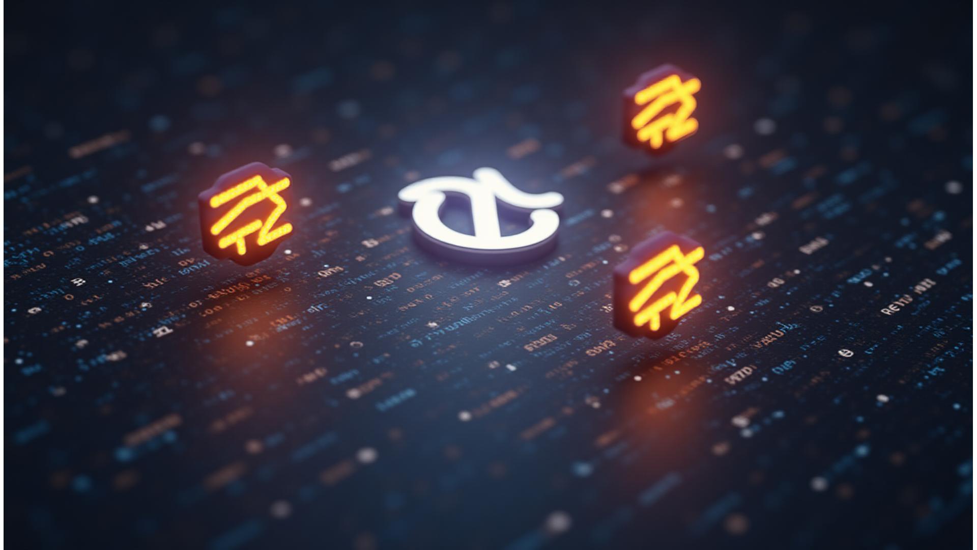 Unity ve Unreal Engine ikonları, küresel çizgiler ve kod parçacıklarıyla modern ve dinamik bir kompozisyon. Oyun geliştirmenin geleceğini temsil ediyor.